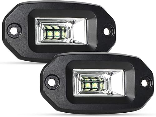 2 Pièces LED De Travail 20W Flood Offroad Driving Auto Fog Lamp pour Jeep 4X4 ATV UTV SUV Truck Boat - Poukt