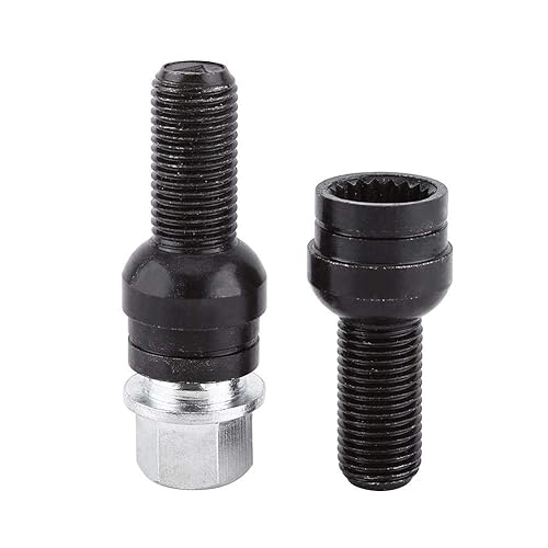 Écrou pour boulon de roue de voiture, 4 + 1 M14 x 1,5 mm, boulon de roue en acier noir et jeu d'écrous de verrouillage - Poukt