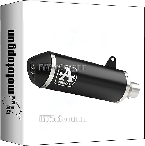 arrow 73519ANN + 73020MI pot echappement approuve open urban aluminium noir embout acier noir compatible avec peugeot metropolis 400 2017 2018 2019 2020 2021 mototopgun - Poukt