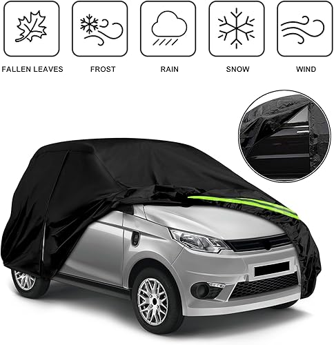 Couverture de Voiture Remplacement pour Aixam City 2007-2025, Bâche Voiture Garage Complet étanche Garage Complet Bandes Réfléchissantes, Housse Bache Voiture Protection Anti-UV - Poukt