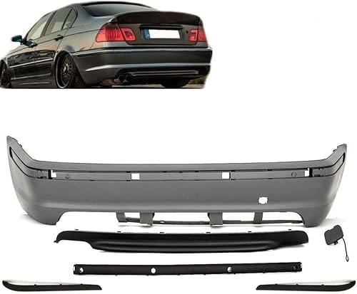 DM Autoteile 1203 Pare-chocs arrière PDC + diffuseur pour paquet M compatible avec BMW E46 98-05 + ABE - Poukt