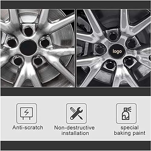 dzggs 4 pièces Auto Cache Moyeux pour Smart 451, 59mm, ABS Aluminium Enjoliveur Centre Roue Couvercle de Moyeu Central de Jante avec Logo - Poukt