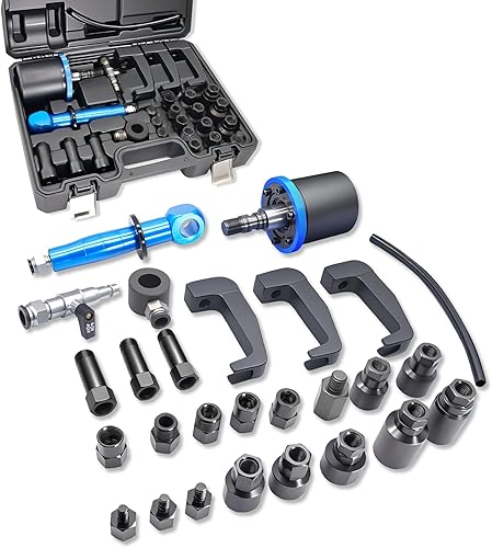 Wvoillty Extracteur D'Injecteurs Pneumatiques Manuels, 27 Pcs- Extracteur D'Injecteurs Diesel, Outil de Démontage Pour Injecteurs Avec 19 Adaptateurs, Compatible Avec Bosch, Delphi, Denso, Siemen - Poukt