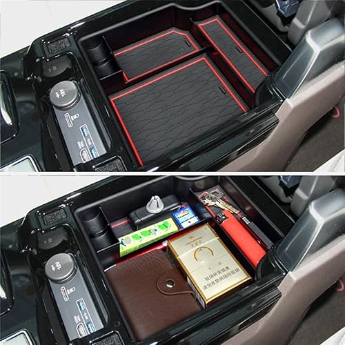 TATARENGS Boîte À Gants Rangement Compatible avec Land for Rover pour Discovery 5 2017 2018 2019 2020 Intérieur De La Voiture Console Centrale Boîte De Rangement Accoudoir Boîte De Rangement - Poukt