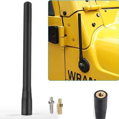 Antenne 7,5' pour Wrangler Gladiator 1997-2024 TJ JK JKU JL JLU Ford F150 Antenne courte de mise à niveau pour réception FM/AM - Poukt