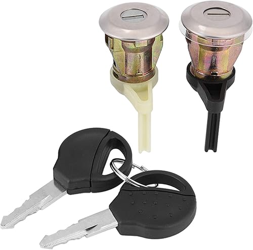 Ensemble de Serrure de Porte de Voiture de Grande Performance, avec Barillet de Serrure, 2 Clés pour 206 1998-2009 - Poukt