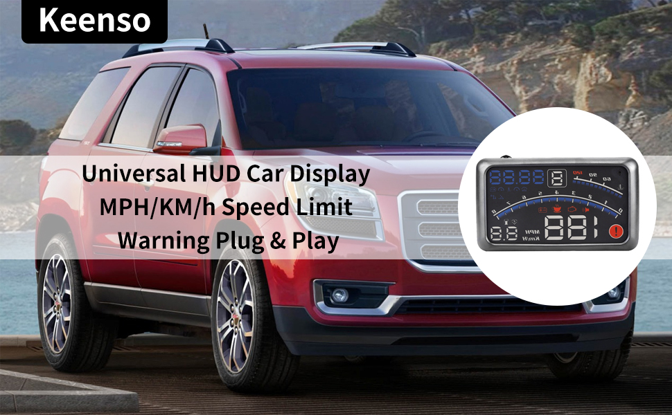 Voiture HUD Head Up Affichage, Keenso Affichage Tête Haute Véhicule HUD 5.5 Universel
