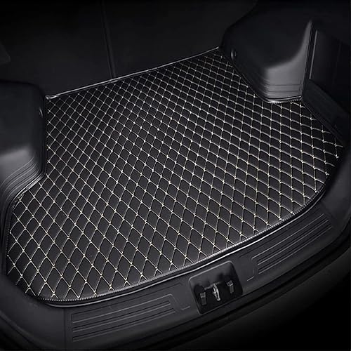 SZFCL Cuir Tapis Coffre Voiture pour Volkswagen T-Roc R-Line 2019-2023 2024 Lower Layer, Antidérapant Imperméable Protection Coffre Cargaison Doublure Accessories,Black-1 - Poukt