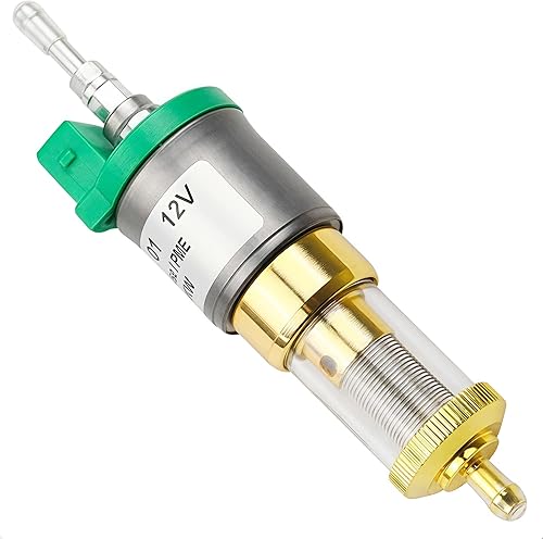 Chauffage Diesel Pompe à Gasoil 12V 28ML 1KW-5 KW - Pompe à Carburant pour Chauffage d'Air Diesel, Pompe à Double Filtre, Ultra-Silencieuse pour Moteur à Essence - Poukt