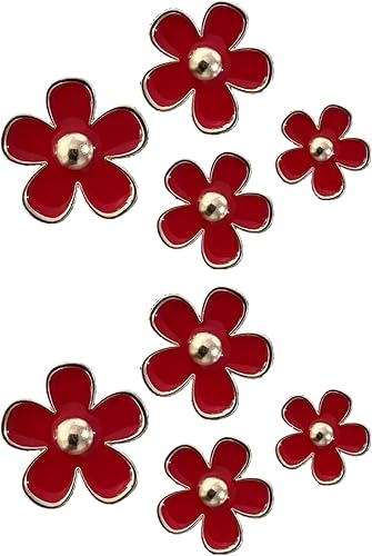 8pcs Clips de ventilation de voitures, Red Daisy Car Air Vent Clips ACCESSOIRES DE VOITURES, CLIP DE FLORNE DE CLIMAGNE DE CLIMENTATION DU PANFAGE LAND - Poukt