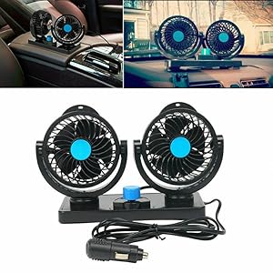 Ventilateur de voiture rotatif à 360° 12 V. 