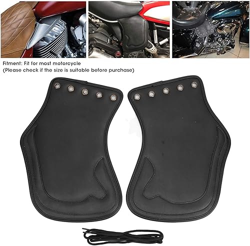 QANYEGN Selle De Déflecteur De Chaleur 2 Pièces, Cté De Déflecteur De Chaleur en PU, Coussinet De Déflecteur De Bouclier Thermique De Selle Latérale en Cuir pour la Plupart des Motos - Poukt