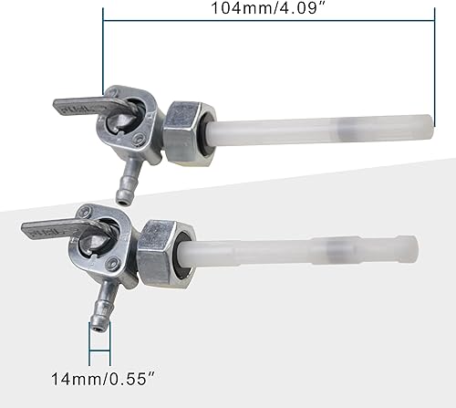 GOOFIT 2 pcs Moto Carburant Réservoir D'essence Valve Cock Petcock Remplacement pour 49cc 50cc 70cc 90cc 110cc 125cc 150cc 200cc 250cc ATV Dirt Bike Go Kart Pit Bike - Poukt