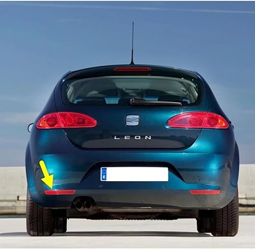 Twowinds - Catadioptrique Compatible avec Seat Leon 1P (2006-2010) - Pare-chocs Arrière Gauche (côté conducteur) - 1P0945105B - Rétroréflecteur, Réflecteur Rouge - Poukt