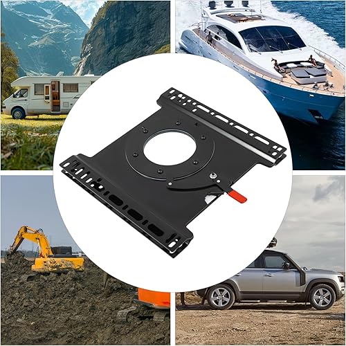 HuKaiL Siège rotatif T5T6 pour camping-car - Console rotative à 360° - En acier robuste - Base rotative en tôle d'acier pour une large gamme de modèles - 46,5 x 46 cm - Poukt