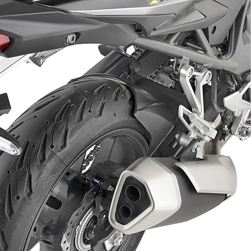 Givi Honda CB Hornet 750 Cache-chaîne en métal noir, sportif, coupe spécifique au véhicule, moto, bottom_gauche - Poukt