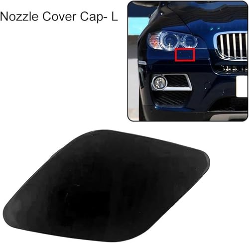 Capuchon de protection de buse de lave-phare de pare-chocs avant pour BMW X6 E71 51657052427 51657052428 51118065890 51117422903 Pare-Chocs Lave-Phare Buse Jet Caches(1PC Right) - Poukt