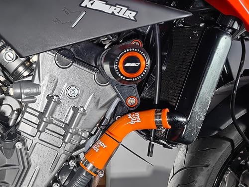 Modeer Coussinets de protection pour moto compatibles avec DUKE 790 / DUKE 890 2018-2023 Cadre Slider Protection contre les chutes 890 Duke Duke890 Accessoires (890-orange) - Poukt