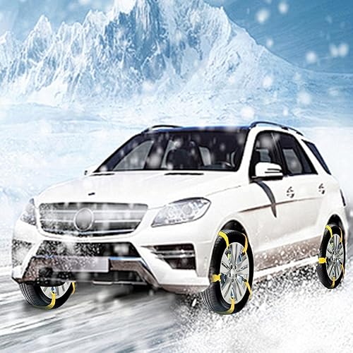Buerfu Chaîne à neige de voiture - Chaînes à neige à traction robuste - Compatibles avec Voiture et Camion - Matériau: Polyuréthane thermoplastique - Poukt