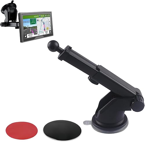 Support de voiture - 17,2 mm - Avec ventouse de rechange - Support flexible pour téléphone de voiture - Support magnétique pour écran GPS Carplay - Poukt