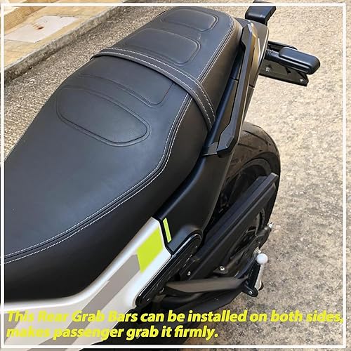 TaTonCycle Kit de Rail de Poignée D'accoudoir de Barre D'appui de siège de Passager Arrière de Moto pour Y-amaha MT-09 FZ-09 MT09 FZ09 Accessoires 2013 2014 2015 2016 2017 2018 2019 2020 (Noir) - Poukt