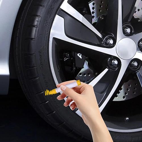 Stylo De Peinture De Pneu - Décorations De Voiture Preuve De Pluie Outils De Peinture Pour Pneus Automobiles À Base D'huile | Marking Automobile Stylo Blanc Jaune | Marqueurs P - Poukt