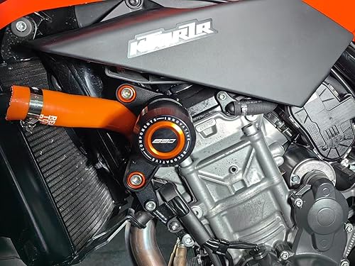 Modeer Coussinets de protection pour moto compatibles avec DUKE 790 / DUKE 890 2018-2023 Cadre Slider Protection contre les chutes 890 Duke Duke890 Accessoires (890-orange) - Poukt