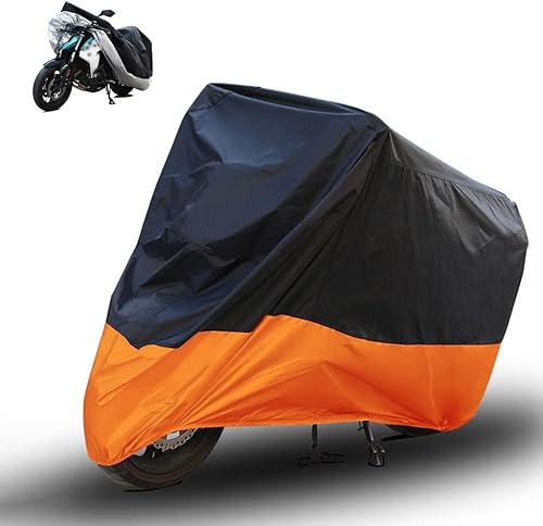 Housse de Moto pour Harley-Davidson Sport Glide (FLSB), Protection UV Imperméable et Antivent Exterieur Housse de Protection pour Moto,BlackOrange-XL(245 * 105 * 125cm) - Poukt