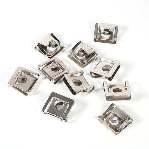 Qiilu 10 pièces Sous vis de couvercle du moteur Undertray Clips métalliques pour A6 A4 Passat B5 - Poukt