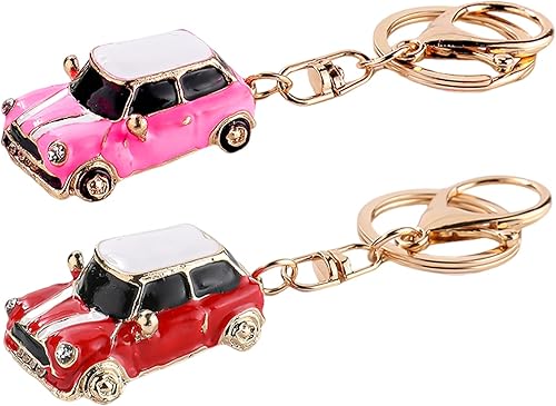 Porte-Clés Mini Voiture 2 Pièces, Porte-Clés Voiture Vintage, Porte-Clés Modèle en Métal, Porte-Clés Personnalisés, Porte-Clés Cadeaux pour Garçons - Poukt