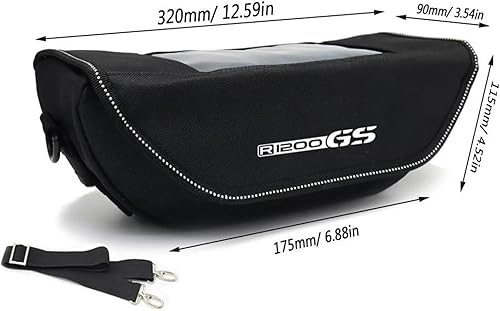 EQJSHL Sacs de Selle Sacoche De Guidon De Moto pour B&MW R1200GS R 1200 GS R1200 GSA, Kit De Rangement pour Outils De Voyage Et De Navigation pour Guidon Étanche Sac de Rangement(Noir 1) - Poukt