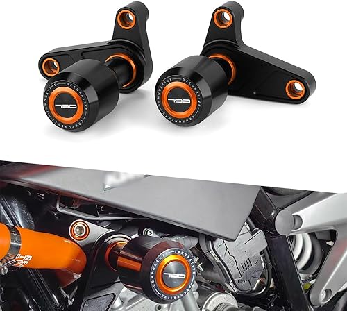 Modeer Coussinets de protection pour moto compatibles avec DUKE 790 / DUKE 890 2018-2023 Cadre Slider Protection contre les chutes 890 Duke Duke890 Accessoires (890-orange) - Poukt