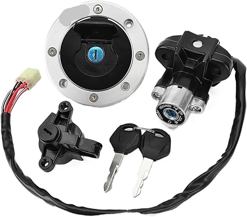 EQAUHYB Serrure démarreur Compatible avec Suzuki pour Bandit GSF600 1995 1996 1997 1998 1999 2000 2001 2002 2003 2004 Dispositif De Moto Bouchon De Réservoir Interrupteur D'allumage Verrouillage - Poukt