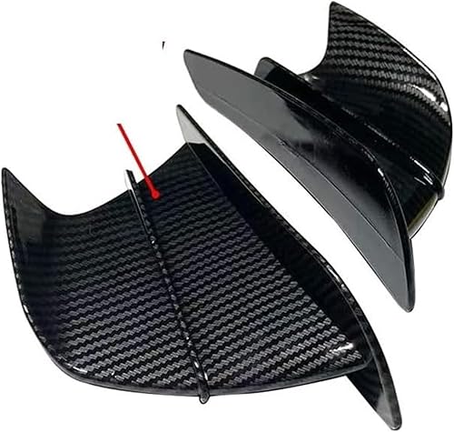 Aileron Latéral Carénage Moto pour Yam&aha YZF R1 R25 Winglet De Moto Aile Latérale Aérodynamique Aileron Aileron Latéral De Moto(Glossy Carbon Look) - Poukt