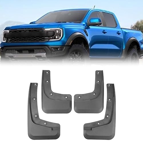 Yhenlovtt 4 bavettes garde-boue avant et arrière pour Ford Ranger 2024, ajustement personnalisé pour une meilleure protection du véhicule - Poukt