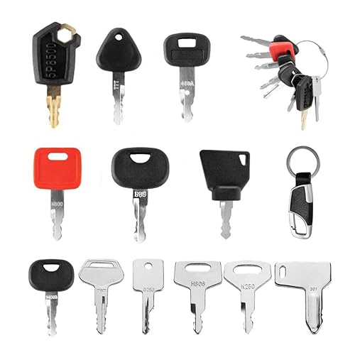 Lot de 14 clés pour engins de chantier, clés d'excavatrice, clés pour engins de chantier, clés d'excavatrice, clés Takeuchi, clés universelles pour engins de chantier, clés de démarrage de rechange - Poukt