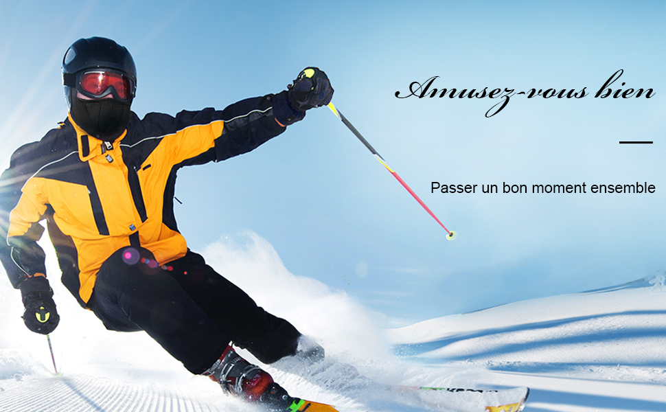 Cagoule Balaclava Cache-Cou Masque Tour de Cou Coupe-Vent Hiver Moto Ski Scooter Randonnée Vélo