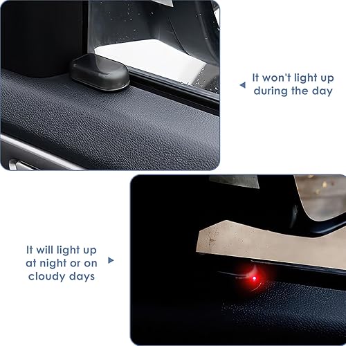 Lot de 2 L'alarme Solaire de Voiture, Alarmes LED Solaires Voiture, Alarme Voiture Anti vandalisme Clignotement Nocturne Automatique, Système Anti-vol Flash Protection Antivol pour Voiture Moto Bateau - Poukt