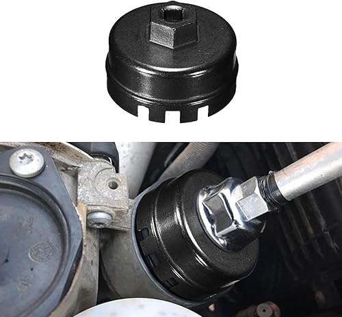 deemars Outil de Filtre à Huile, Clé de Filtre à Huile en Aluminium, Outil de Démontage de Filtre à Huile, 64.5mm Outil de Démontage de Filtre à Huile Lourd pour Toyota, Lexus, Highlander (Noir) - Poukt