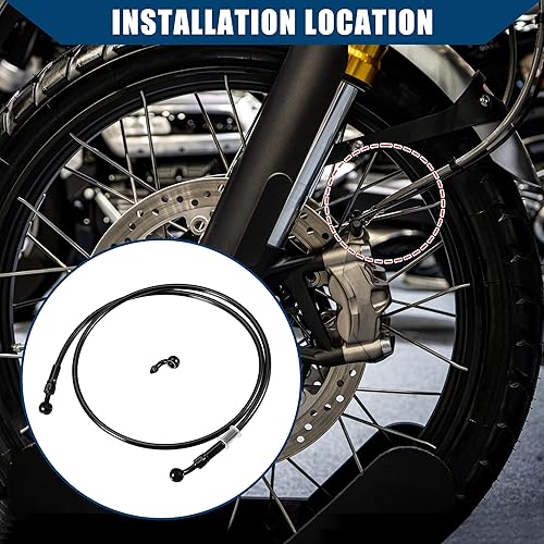 Hihaha Durite De Frein Pour Moto, Tuyau Hydraulique De Frein Avec Raccord En Banjo/Intérieur Pour Moto Tout-Terrain/Longueur Durable De 130 Cm / 1 Ensemble - Poukt