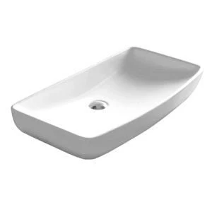 Dakota Sinks DSE-VCV05W Signature Elements Series 29 1/2 Inch Vitreous China Single Bowl Rectangle Bathroom Vessel Sink, White - Poukt