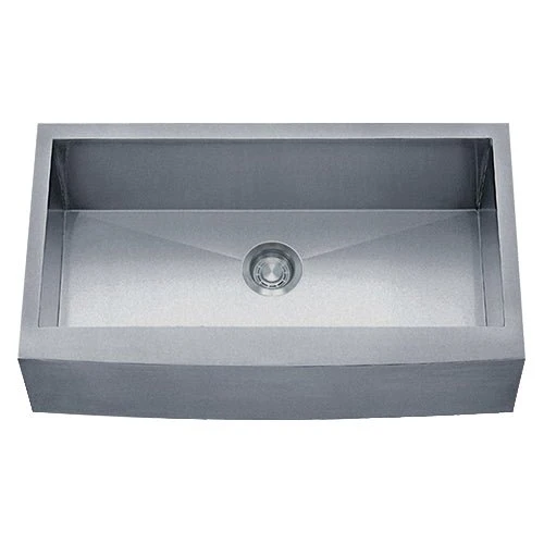 Dakota Sinks DSZ-A3620 Signature Z-Series 36 Inch Zero Radius Single Bowl Apron Front Stainless Steel Kitchen Sink with Bottom Grid - Poukt