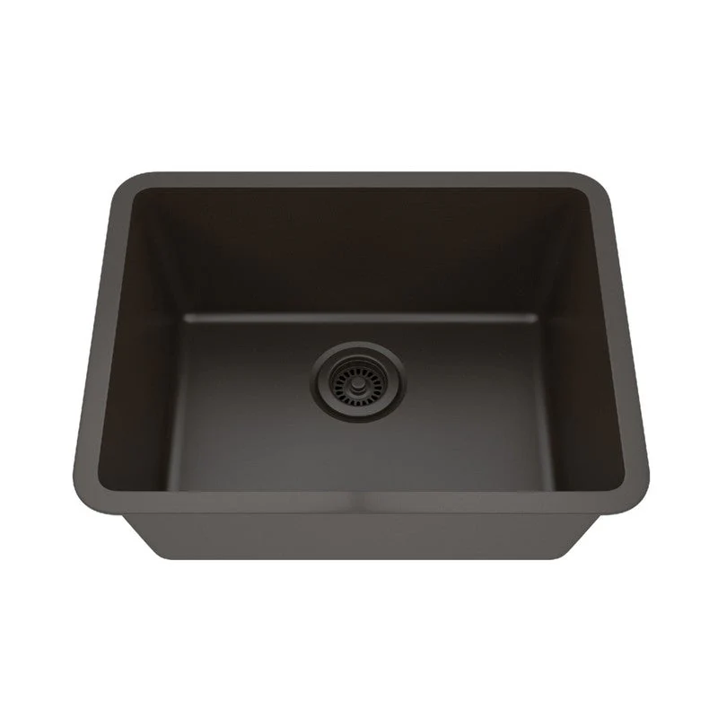 Dakota Sinks GSE-QC2318-BE Builders Elements Series 23 Inch Quartz Composite Single Bowl Undermount Kitchen Sink - Poukt