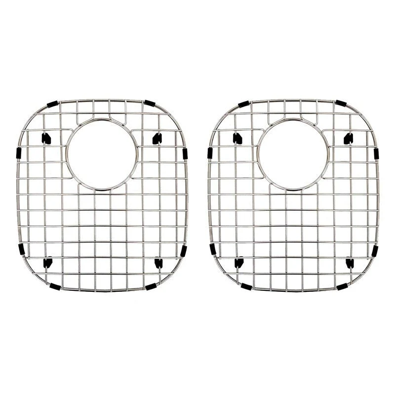 Dakota Sinks DSR-BG5050 Signature R Series 10 5/8 Inch 50/50 Bottom Grid Set - Brushed Nickel - Poukt