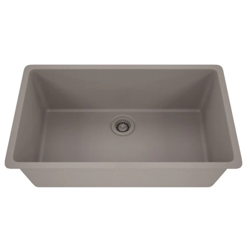 Dakota Sinks GSE-QC3219-BE Builders Elements Series 32 Inch Quartz Composite Single Bowl Undermount Kitchen Sink - Poukt