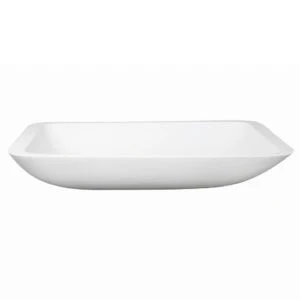 Dakota Sinks DSE-SRV03W Signature Elements Series 23 5/8 Inch Resin Single Bowl Rectangle Bathroom Vessel Sink, White - Poukt