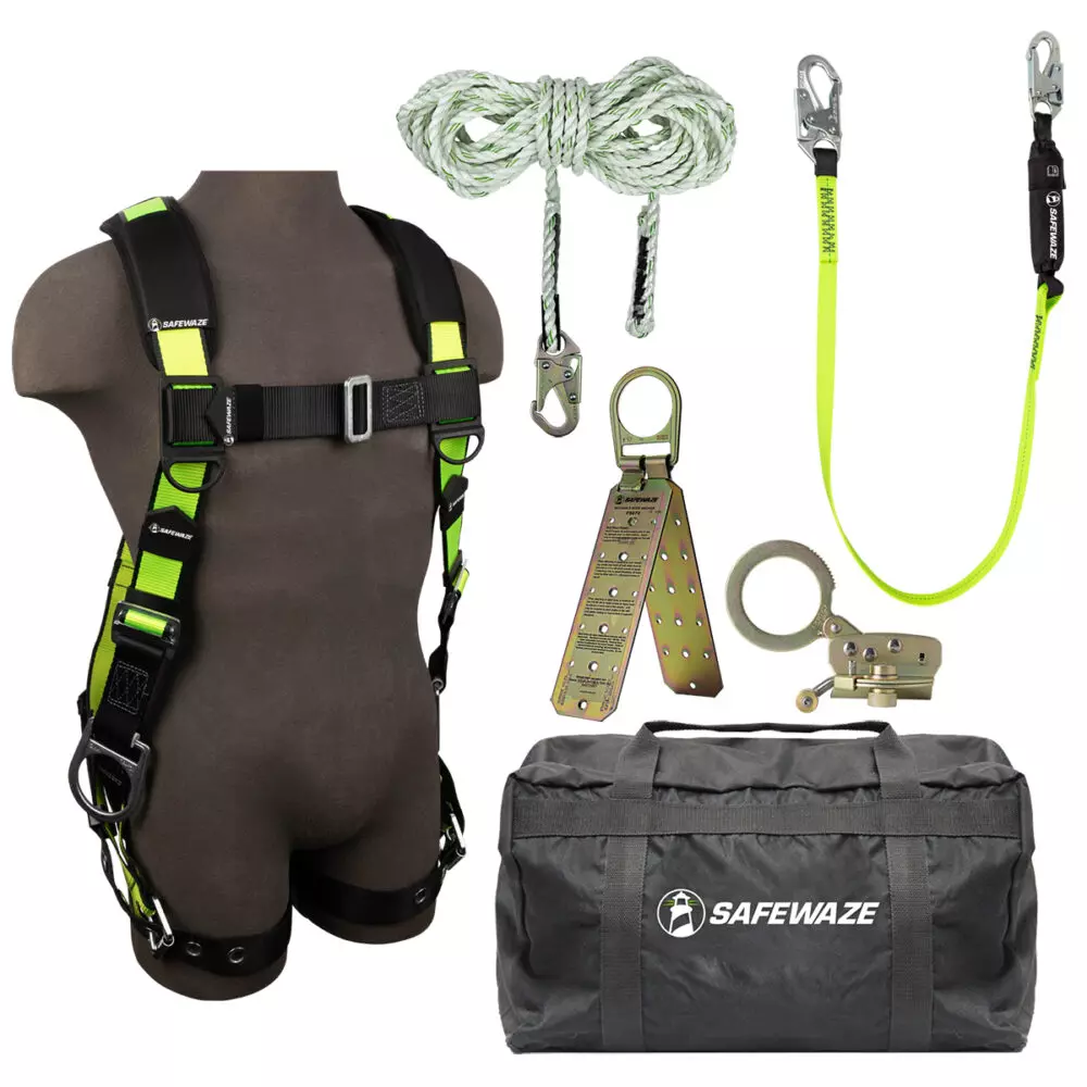 PRO Bag Kit: FS285 Harness, FS700-50 VLL, FS1120 Grab, FS560 Lanyard, FS870 Anchor, FS8175 Bag - Poukt