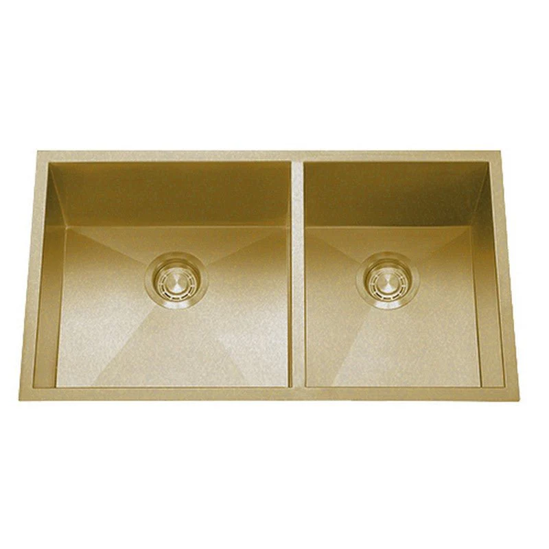 Dakota Sinks DSZ-6040 Signature Z-Series 32 Inch Zero Radius 60/40 Double Bowl Undermount Stainless Steel Kitchen Sink with Bottom Grid - Poukt