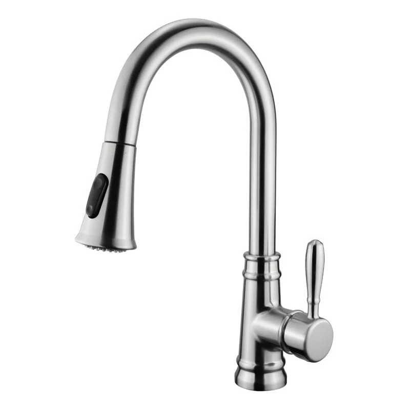 Dakota Sinks DSF-16KPO03 Signature 15 3/4 Inch Single Hole Pull-Down Pre-Rinse Kitchen Faucet - Poukt