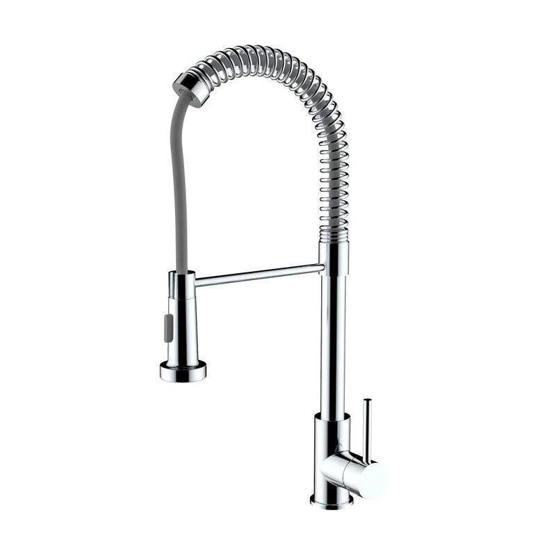 Dakota Sinks DSF-23KRS00 Signature 22 7/8 Inch Single Hole Pull-Down Pre-Rinse Spring Kitchen Faucet with 2 Function Spray Head - Poukt